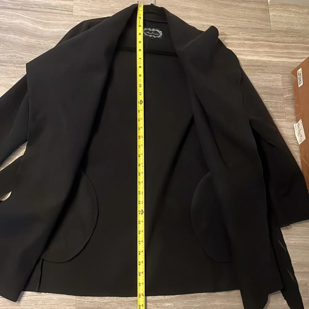 Belted Black Wrap Coat